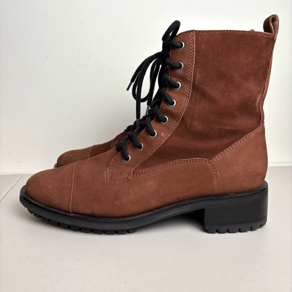 Able Boots Lauren Lace-Up With Side Zip size 9.5